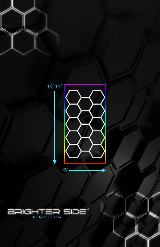 HIVE - (Gen 2) Hexagon LED Lighting System - Single Garage Kit with RGB Border