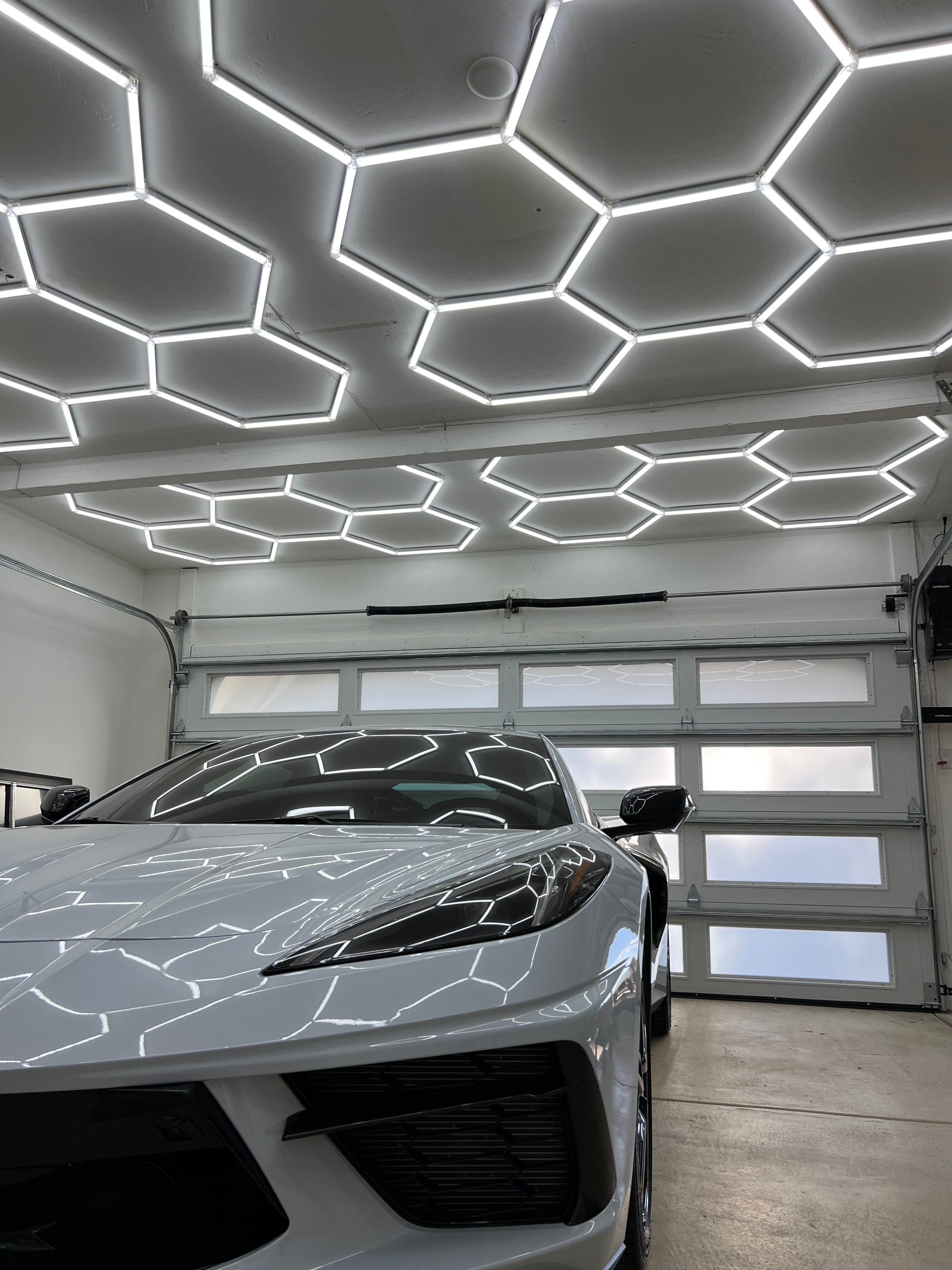 Hexagon LED BLUE lights for Garage, studio, gym, gaming lights